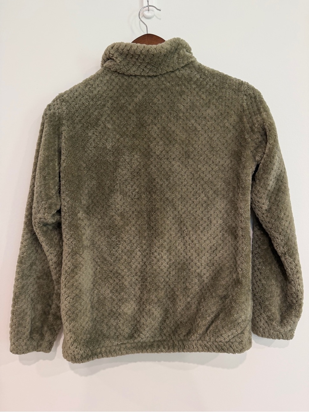 Girls Columbia Olive Green Sherpa Fleece Full Zip Jacket Size L 14/16 - Picture 5 of 8